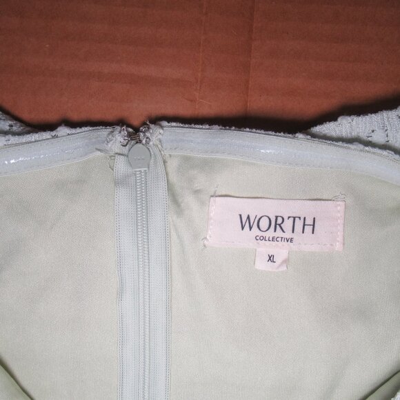 Worth Collective Eyelet Lace Puff Sleeve Midi Dress | Size XL - Picture 13 of 16